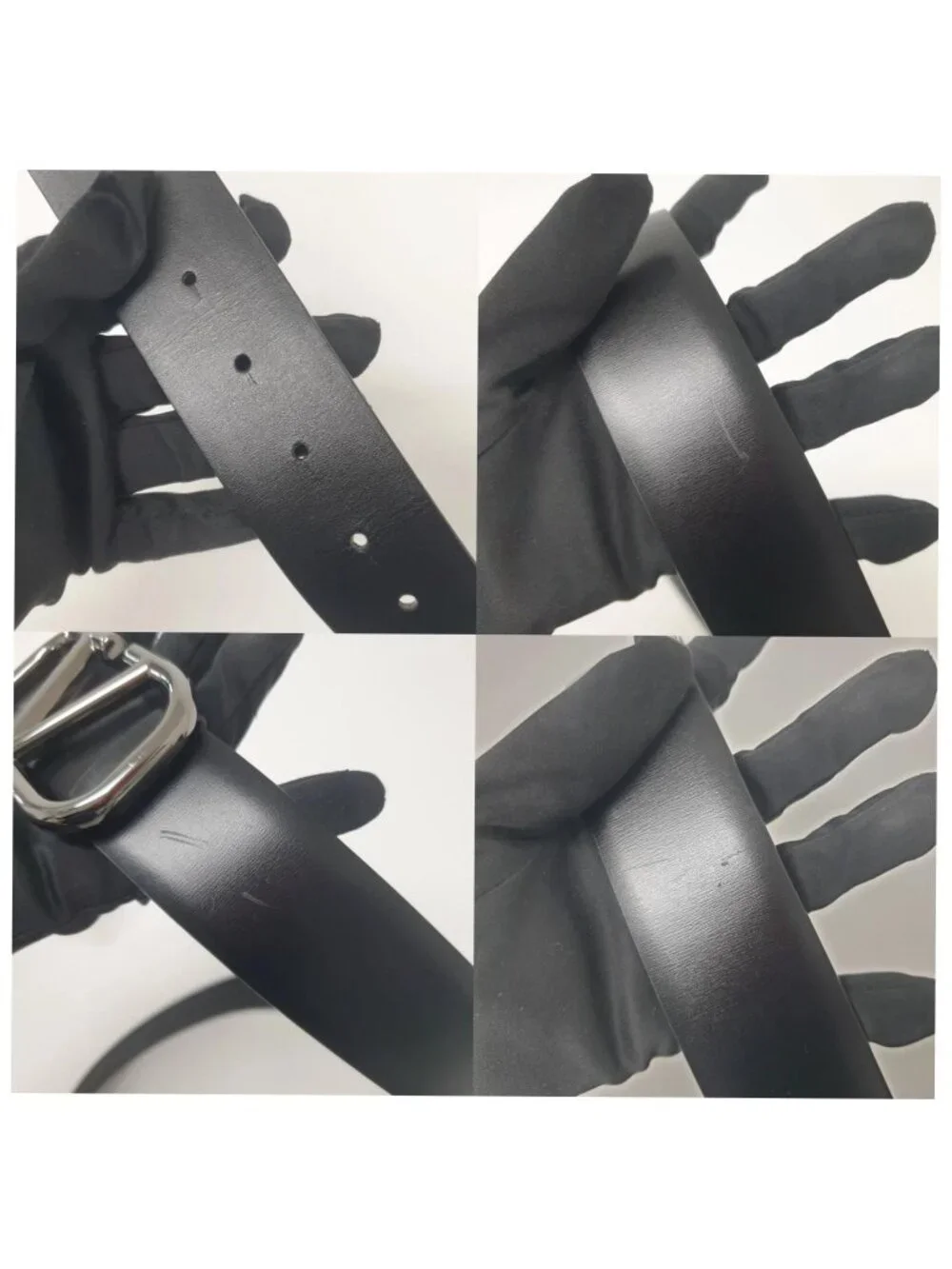 Authentic Valentino Garavani VLogo Black Leather Belt